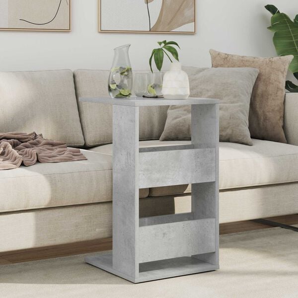 vidaXL Side Table Concrete Grey 40 x 35 x 60.5 cm Engineered Wood