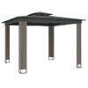 vidaXL Gazebo with Double Roof Anthracite 2.94x2.94 m Steel