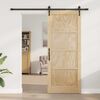 vidaXL Sliding Door ORKDAL Natural and Black 86 x 211 cm
