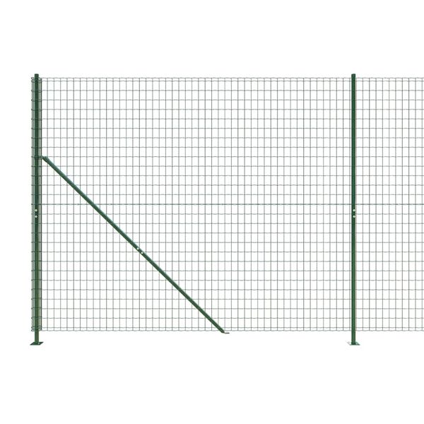 vidaXL Wire Mesh Fence with Flange Green 1.4x10 m