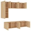 vidaXL 5 Piece TV Wall Units Sonoma Oak Engineered Wood