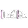 vidaXL Family Tent Tipi 8-Person Grey and Orange Waterproof
