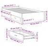 vidaXL Bed Frame with Drawers without Mattress Grey Sonoma 90x190 cm Single