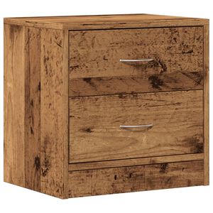 vidaXL Bedside Cabinet Old Wood 40x30x40 cm Engineered Wood