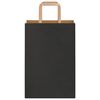 vidaXL Paper Bags 50 pcs with Handles Black 21x11x31 cm