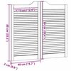 vidaXL Swing Doors Louvred Design 1-Pair White 90x80 cm