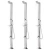 vidaXL Garden Shower with Brown Base 225 cm Stainless Steel