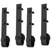 vidaXL Sliding Door Hardware Kits 2 pcs 200 cm Steel Black