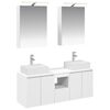 vidaXL Bathroom Cabinet Set 5 pcs White Engineered Wood
