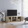vidaXL TV Cabinet Sonoma Oak 120x34x37 cm Engineered Wood