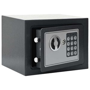 vidaXL Digital Safe with Lock Dark grey 23 x 17 x 17 cm Steel