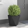 vidaXL Planter 2 pcs Black 50 x 50 x 50 cm Steel