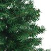 vidaXL Corner Artificial Christmas Tree Green 240 cm PVC and Metal