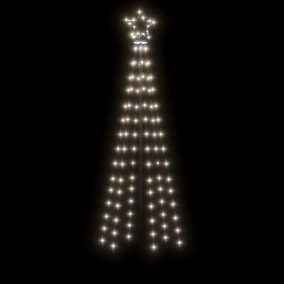 vidaXL Christmas Cone Tree Cold White 108 LEDs 70x180 cm