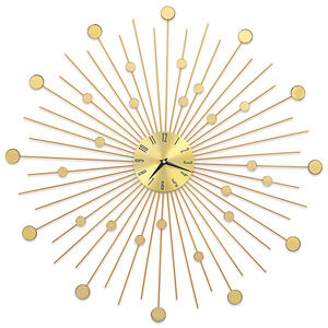 vidaXL Wall Clock Metal 70 cm Golden
