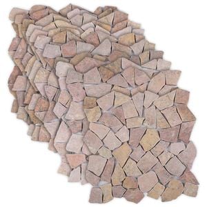 vidaXL Mosaic Tiles Red 30 x 30 cm Marble
