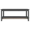 vidaXL Coffee Table Grey 110x55x45 cm Solid Wood Pine