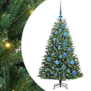 vidaXL Artificial Hinged Christmas Tree Green 120 cm PVC and Metal