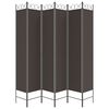vidaXL 6-Panel Room Divider Brown 240x220 cm Fabric