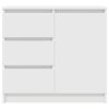 vidaXL Sideboard with Drawer White 71x35x65 cm Engineered Wood