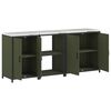 vidaXL Kitchen Storage Set 3 pcs Olive Green Cold-rolled Steel