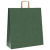 vidaXL Paper Bags 50 pcs with Handles Green 45x17x48 cm