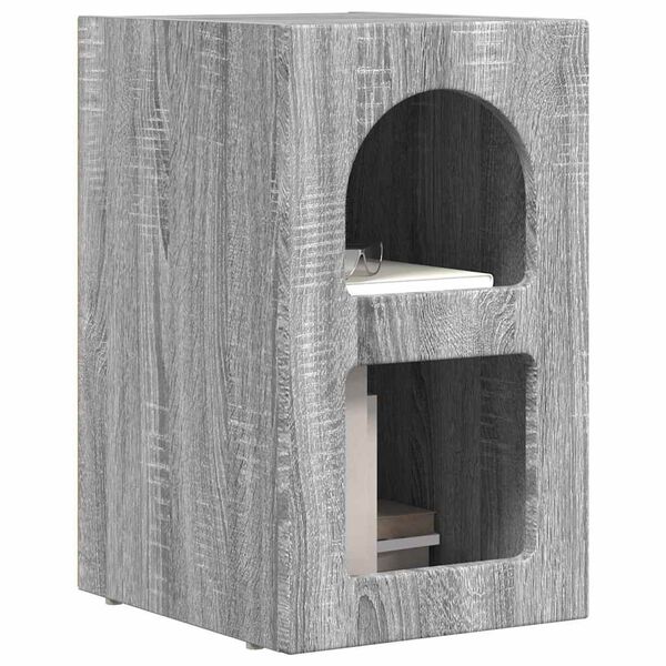 vidaXL Bedside Table Grey Sonoma 29.5 x 33.5 x 50 cm Engineered Wood