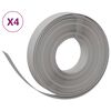 vidaXL Garden Edgings 4 pcs Grey 10 m 10 cm Polyethylene
