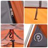 vidaXL Family Tent Dome 10-Person Grey and Orange Quick Release