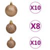 vidaXL Artificial Pre-lit Christmas Tree with Ball Set L 240 cm Green