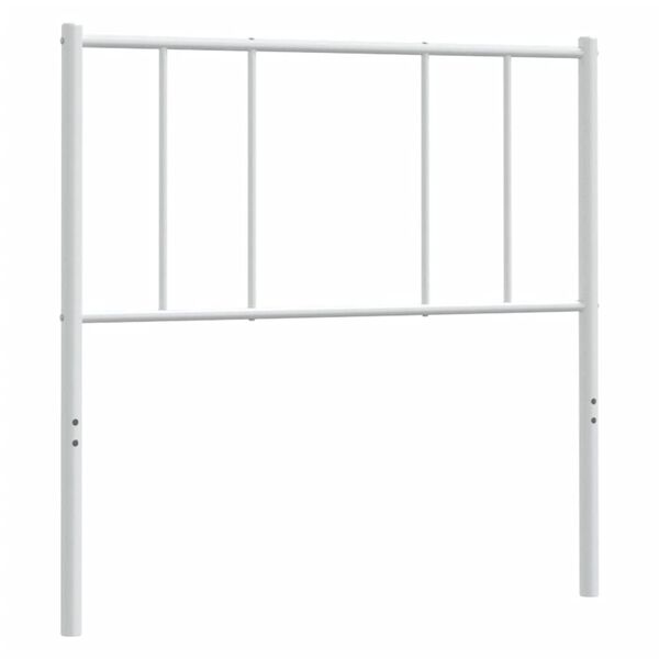 vidaXL Metal Headboard White 90 cm