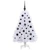 vidaXL Artificial Hinged Christmas Tree White 120 cm PVC and Steel