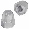 vidaXL Hex Acorn Nuts 2 pcs Silver M8 Metal