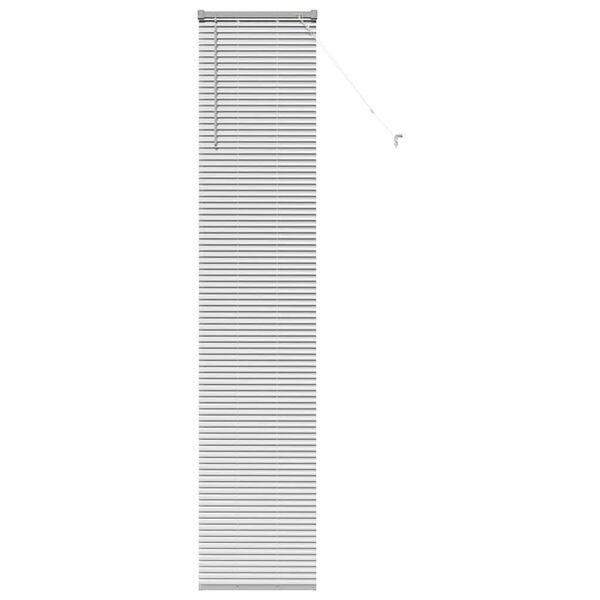 vidaXL Window Blind with Curtains Manual Silver Aluminium