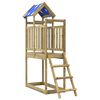 vidaXL Play Tower Brown 52.5 x 110.5 x 215 cm Solid Impregnated Wood