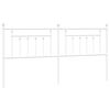 vidaXL Metal Replace Headboard White 200 cm