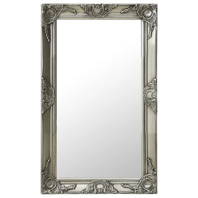vidaXL Wall Mirror Baroque Style 50x80 cm Silver