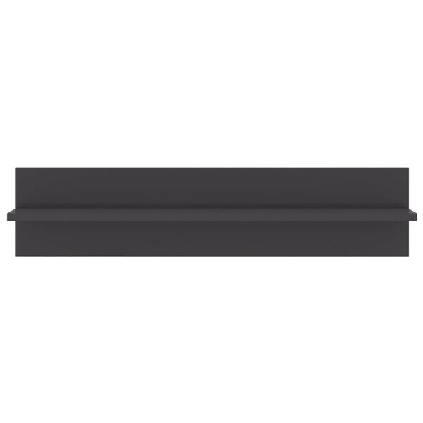 vidaXL Wall Shelf 4 pcs High Gloss Grey 80x11.5x18 cm Engineered Wood