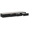 vidaXL Bed Drawers Black Oak 140 x 36.5 x 16.5 cm Engineered Wood