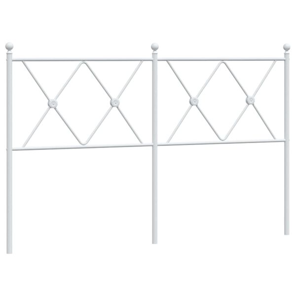 vidaXL Metal Headboard White 137cm