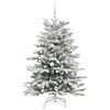 vidaXL Artificial Hinged Christmas Tree White 150 cm PE and PVC