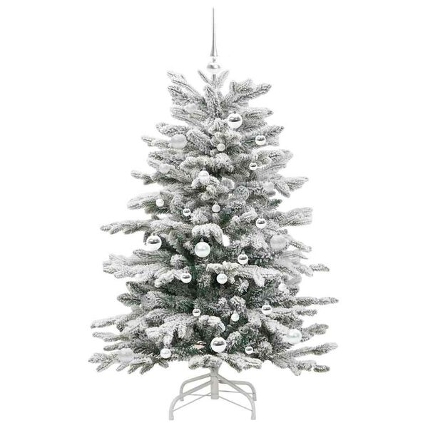 vidaXL Artificial Hinged Christmas Tree White 150 cm PE and PVC