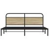 vidaXL Metal Bed Frame without Mattress Sonoma Oak 193x203 cm