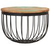 vidaXL Coffee Table &Oslash;50x35 cm Solid Wood Reclaimed and Steel