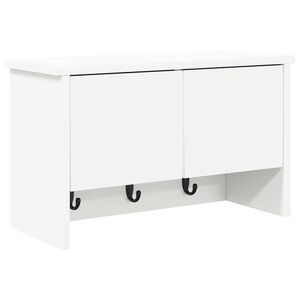 vidaXL Wall-Mounted Coat Rack Wall-Mounted White 50 x 20 x 30 cm