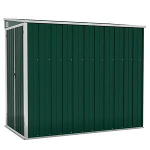 vidaXL Wall-mounted Garden Shed Green 118x194x178 cm Galvanised Steel