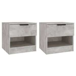 vidaXL Bedside Cabinets 2 pcs Concrete Grey Engineered Wood