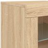 vidaXL Sideboard with LED Lights Sonoma Oak 163x37x67 cm