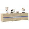 vidaXL TV Wall Cabinet with LED Sonoma Oak 180x31x45 cm