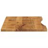 vidaXL Desk Top with Curve 120x50x2.5 cm Solid Wood Rough Mango